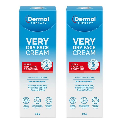 Dermal Therapy Very Dry Face Cream 50g Pack of 2