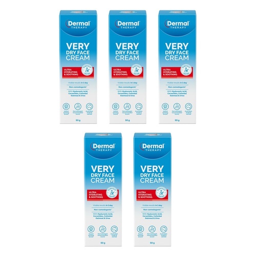 Dermal Therapy Very Dry Face Cream 50g Pack of 5