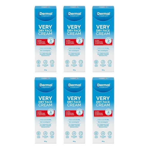Dermal Therapy Very Dry Face Cream 50g Pack of 6