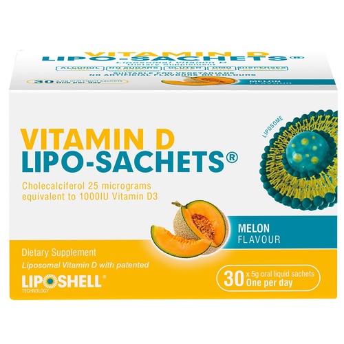 Lipo-Sachets Vitamin D Melon Flavour Sachets 5g 30 Pack