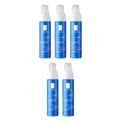 La Roche-Posay Toleriane Dermallergo Overnight Sensitive Moisturiser Pack of 5