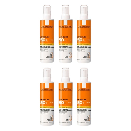 La Roche-Posay Anthelios Invisible Spray SPF50+ 200mL Pack of 6