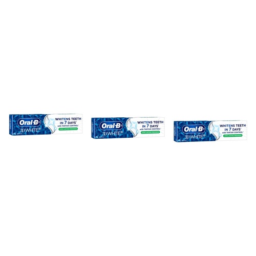 Oral-B 3D White Long Lasting Freshness Toothpaste 110g Pack of 3