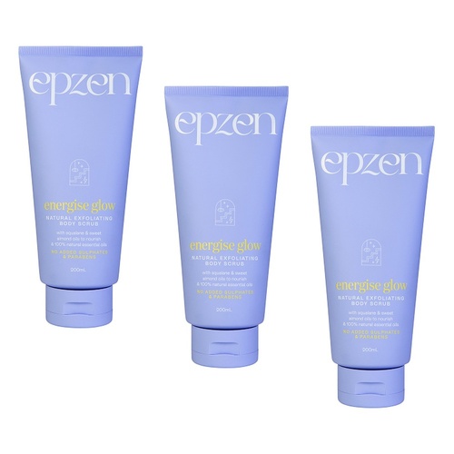 EpZen Energise Glow Body Scrub 200mL Pack of 3