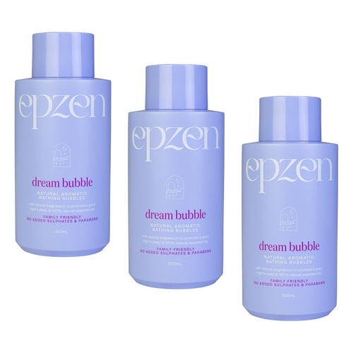 EpZen Dream Bubble Aromatic Bathing Bubbles 500mL x 3 Bundle of 3