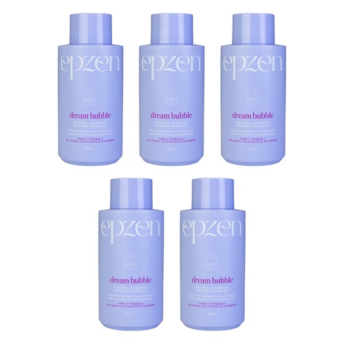 EpZen Dream Bubble Aromatic Bathing Bubbles 500mL x 3 Bundle of 5