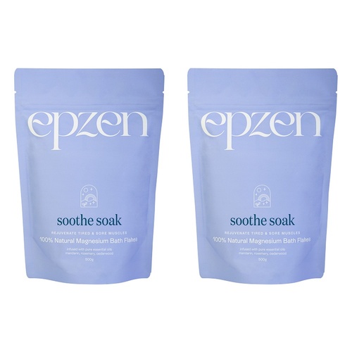 EpZen Soothe Soak Magnesium Bath Flakes 500g Pack of 2