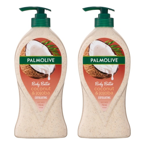 Palmolive Body Butter Coconut & Jojoba Body Wash 750mL Pack of 2
