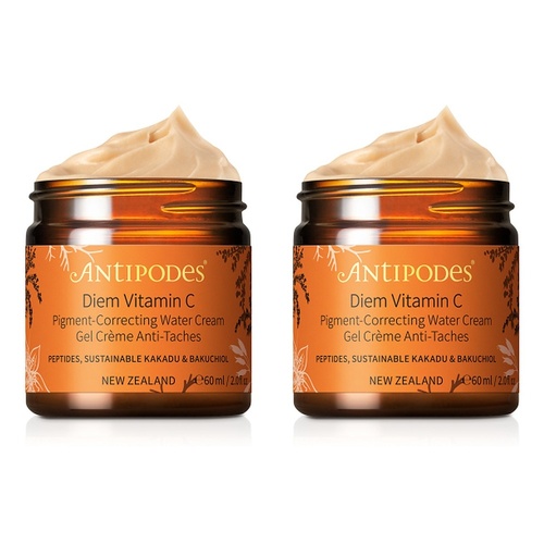 Antipodes Diem Vitamin C Pigment-Correcting Water Cream 60mL Pack of 2