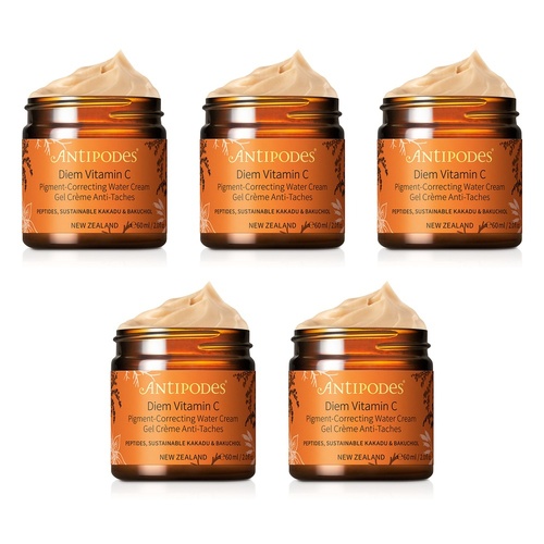 Antipodes Diem Vitamin C Pigment-Correcting Water Cream 60mL Pack of 5