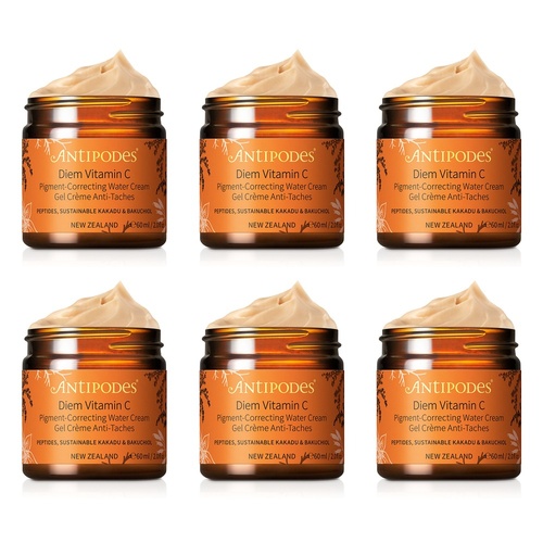 Antipodes Diem Vitamin C Pigment-Correcting Water Cream 60mL Pack of 6
