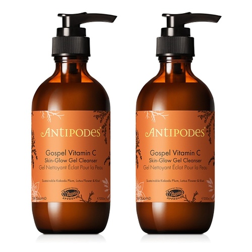 Antipodes Gospel Vitamin C Skin Glow Gel Cleanser 200mL Pack of 2