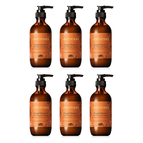 Antipodes Gospel Vitamin C Skin Glow Gel Cleanser 200mL Pack of 6