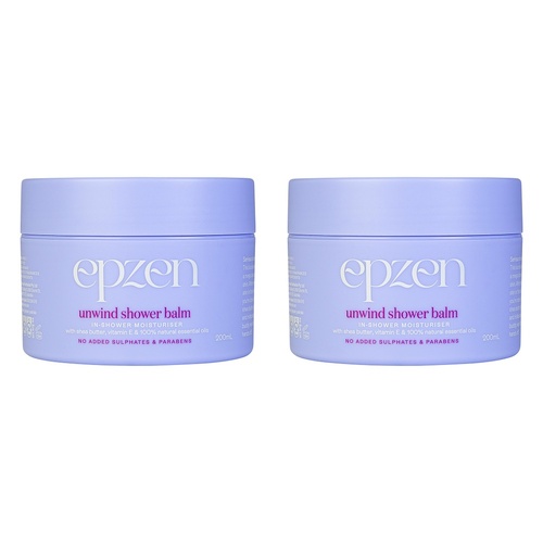 EpZen Unwind Shower Balm In-Shower Moisturiser 200mL Pack of 2