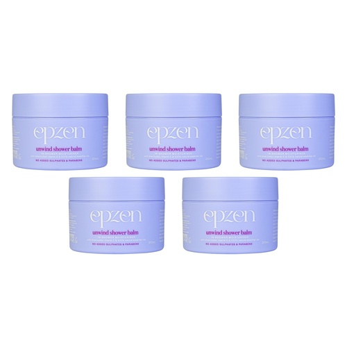 EpZen Unwind Shower Balm In-Shower Moisturiser 200mL Pack of 5