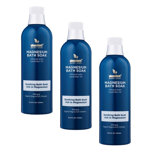 Abundant Ocean Magnesium Bath Soak 500ml Pack of 3