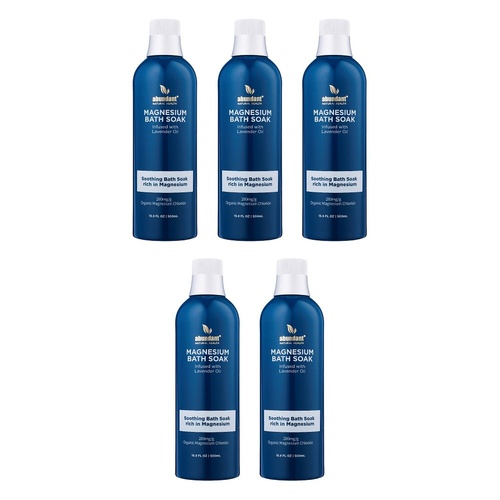 Abundant Ocean Magnesium Bath Soak 500ml Pack of 5