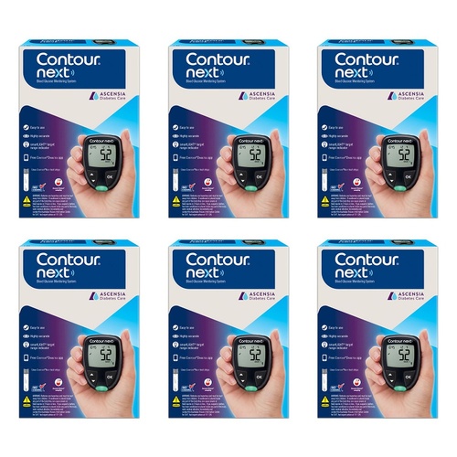 Contour Next Blood Glucose Meter Pack of 6