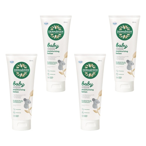 DermaVeen Baby Calmexa Moisturising Lotion 250mL x 3 Bundle of 4