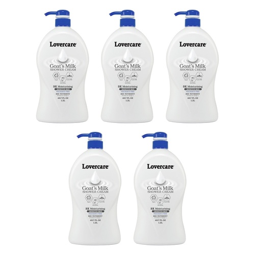 Lovercare Goat's Milk Shower Cream Sensitive Skin 1.2L Pack of 5