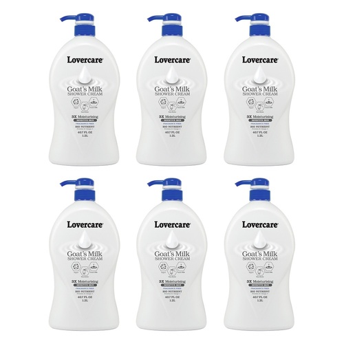 Lovercare Goat's Milk Shower Cream Sensitive Skin 1.2L Pack of 6