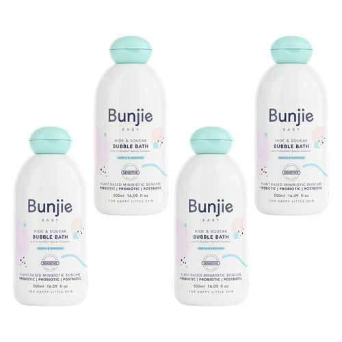 Bunjie Baby Bubble Bath 500mL Pack of 4