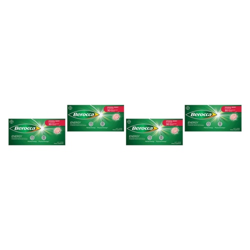 Berocca Energy Original Berry Flavour 30 Tablets Pack of 4
