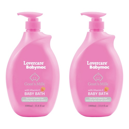 Lovercare Babymac Goat's Milk Baby Bath with Vitamin E 1 L x 3 Bundle of 2