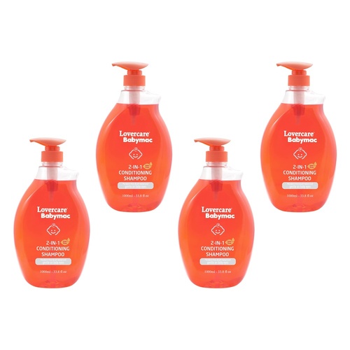 Lovercare Babymac 2in1 Conditioning Shampoo 1 L x 3 Bundle of 4