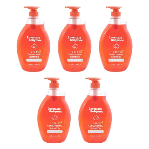 Lovercare Babymac 2in1 Conditioning Shampoo 1 L x 3 Bundle of 5