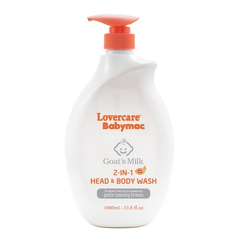 Lovercare Babymac Goat's Milk 2-in-1 Head & Body Wash 1L x 3