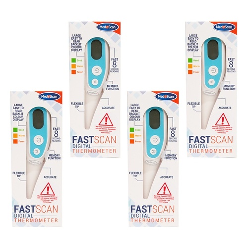 Medescan Fast Scan Thermometer x 10 Bundle of 4