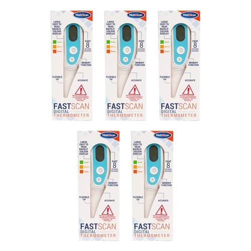 Medescan Fast Scan Thermometer x 10 Bundle of 5