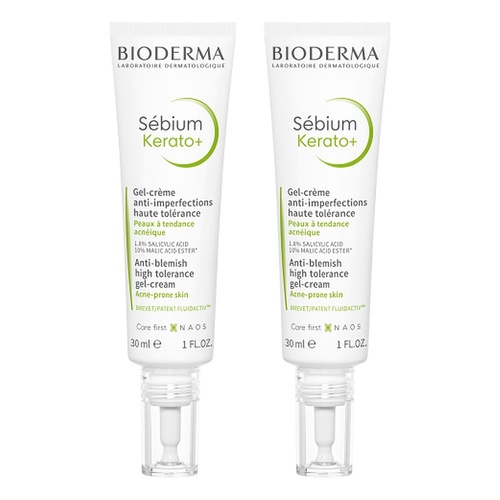 Bioderma Sébium Kerato+ Anti-Blemish Gel Cream 30mL Pack of 2