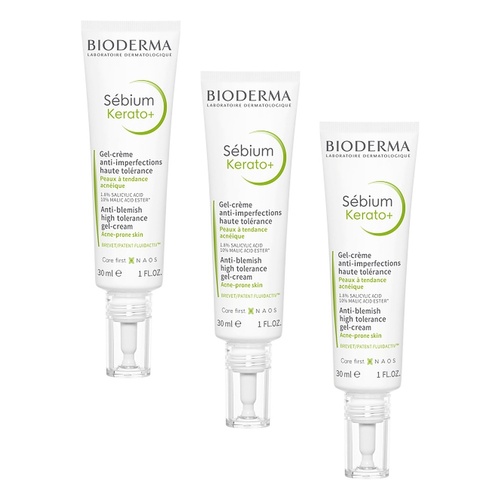 Bioderma Sébium Kerato+ Anti-Blemish Gel Cream 30mL Pack of 3