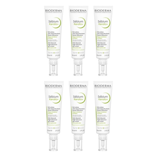 Bioderma Sébium Kerato+ Anti-Blemish Gel Cream 30mL Pack of 6