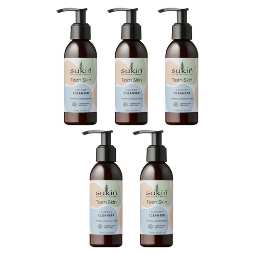 Sukin Teen Skin Cheeky Cleanser 125mL Pack of 5