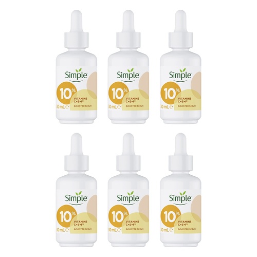 Simple 10% Vitamins C+E+F Booster Serum 30mL Pack of 6