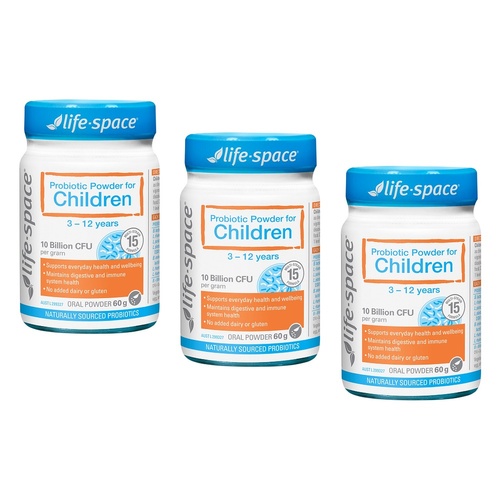 Life-Space Probiotic Powder for Children 3-12 Years 60g Pack of 3