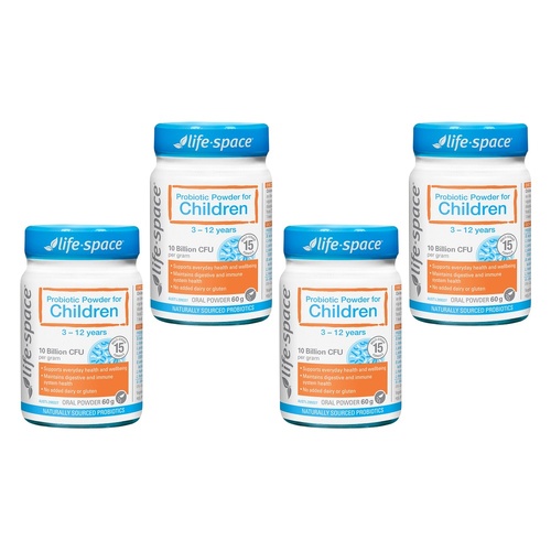 Life-Space Probiotic Powder for Children 3-12 Years 60g Pack of 4