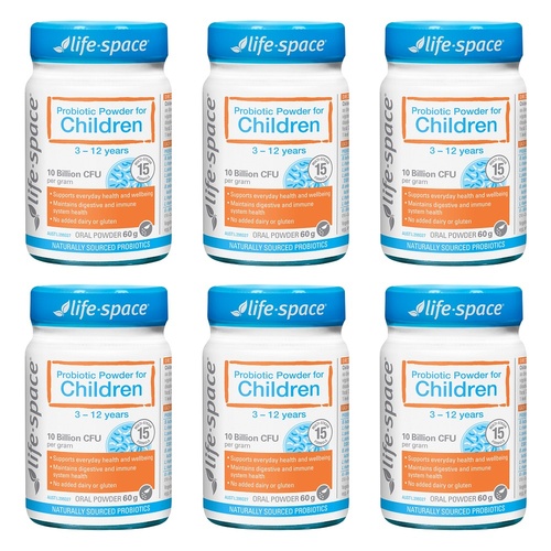 Life-Space Probiotic Powder for Children 3-12 Years 60g Pack of 6