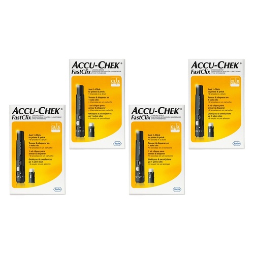 Accu-Chek FastClix Lancing Device Pack of 4