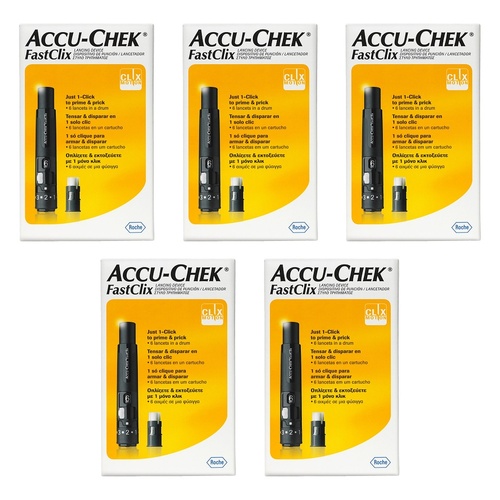 Accu-Chek FastClix Lancing Device Pack of 5