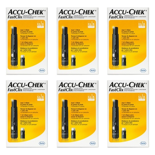 Accu-Chek FastClix Lancing Device Pack of 6