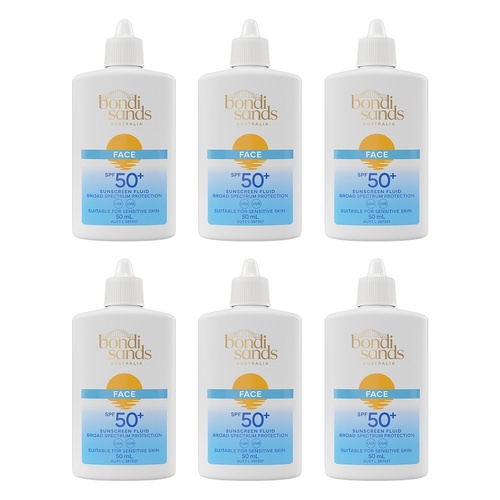 Bondi Sands Face Sunscreen Fluid SPF50+ 50mL Pack of 6