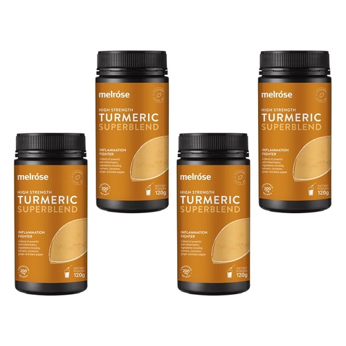 Melrose Health High Strength Turmeric Superblend 120g Pack of 4
