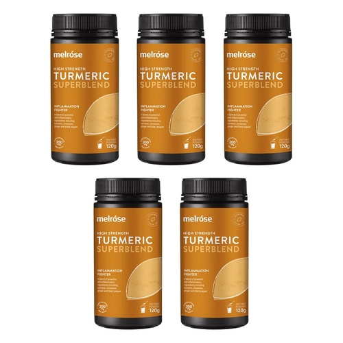 Melrose Health High Strength Turmeric Superblend 120g Pack of 5