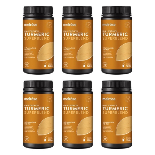 Melrose Health High Strength Turmeric Superblend 120g Pack of 6
