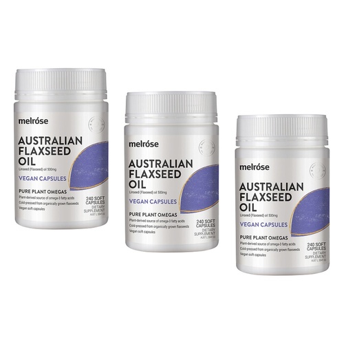 Melrose Australian Flaxseed 240 Capsules Pack of 3