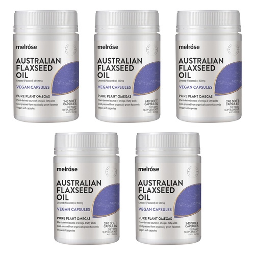 Melrose Australian Flaxseed 240 Capsules Pack of 5